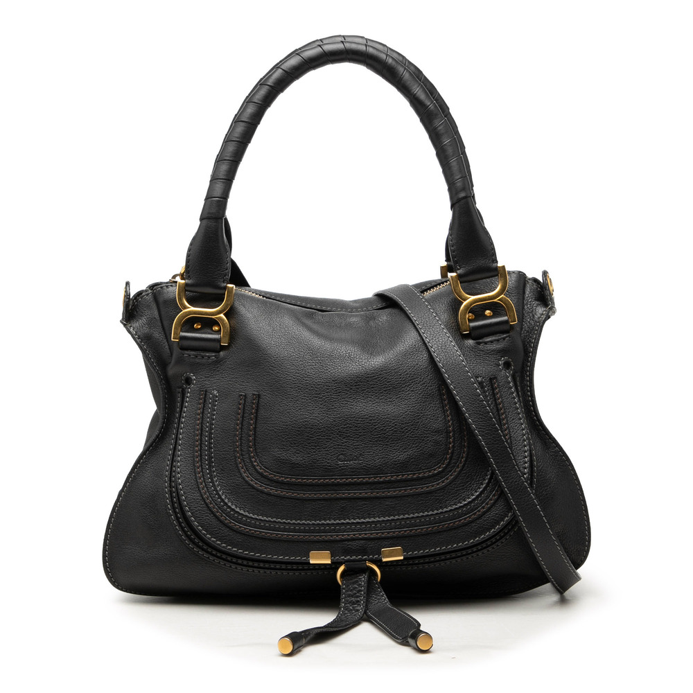 Pre-Loved Chloé Medium Leather Marcie Satchel